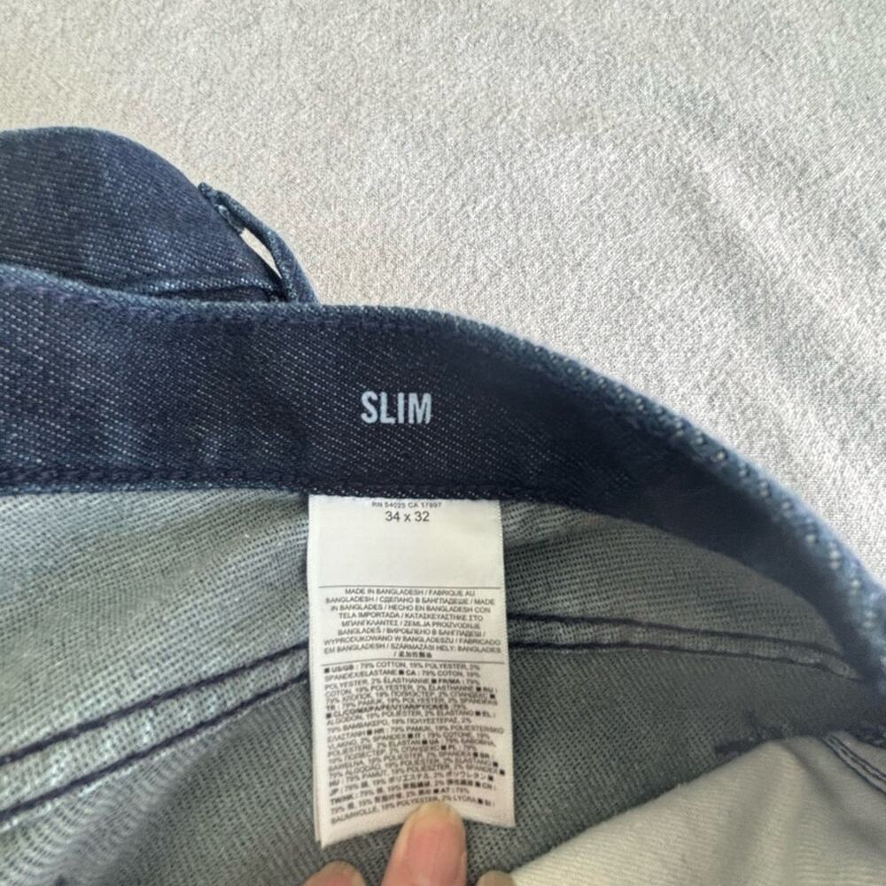 Banana Republic The Traveler Jeans Men's Medium Blue Wash Slim Jeans 34 X 32 - Picture 5 of 7